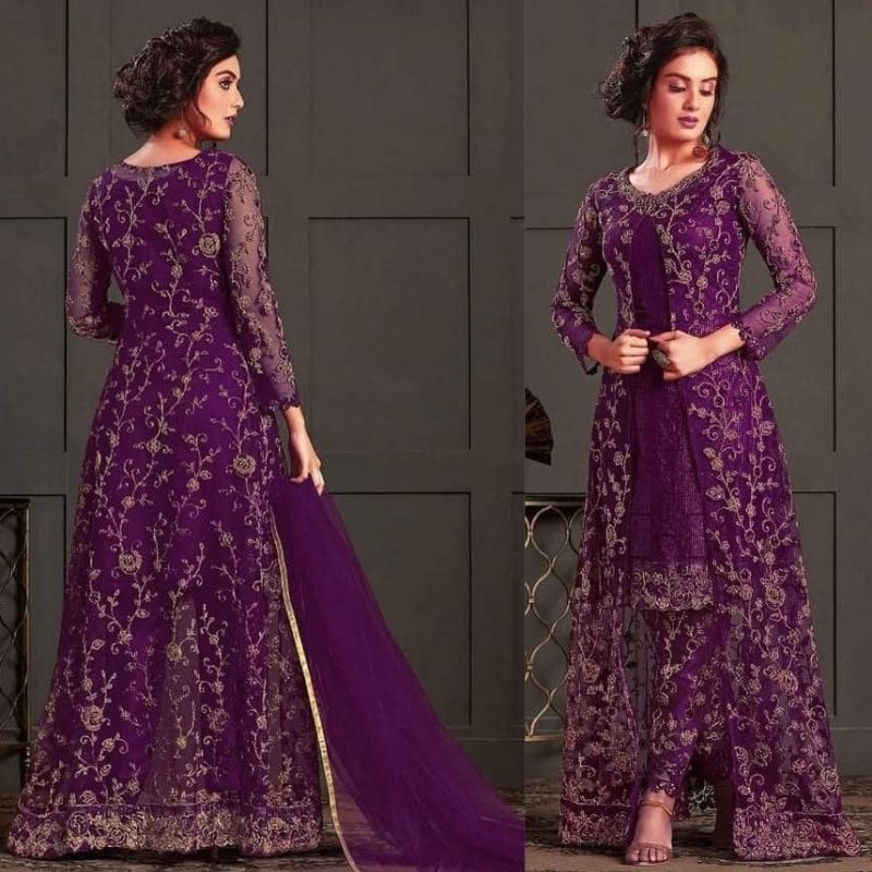 Indian Semi-Stitched Weightless Soft Georgette Gown For Women -GN144